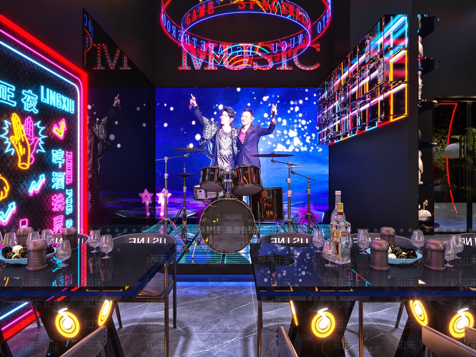 工业风酒吧3D模型下载【ID:1122984426】