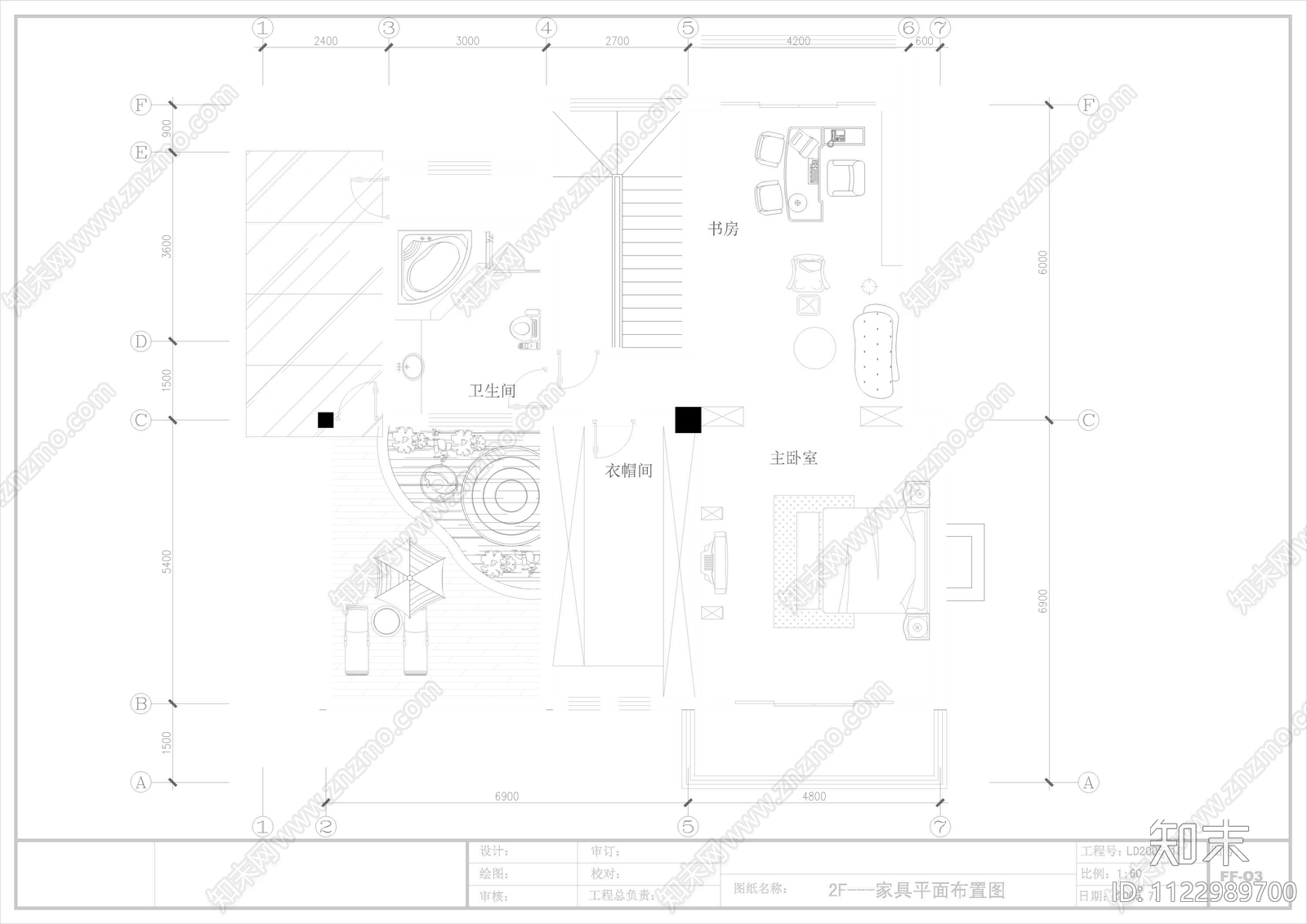 现代三层别墅室内装饰施工图下载【ID:1122989700】