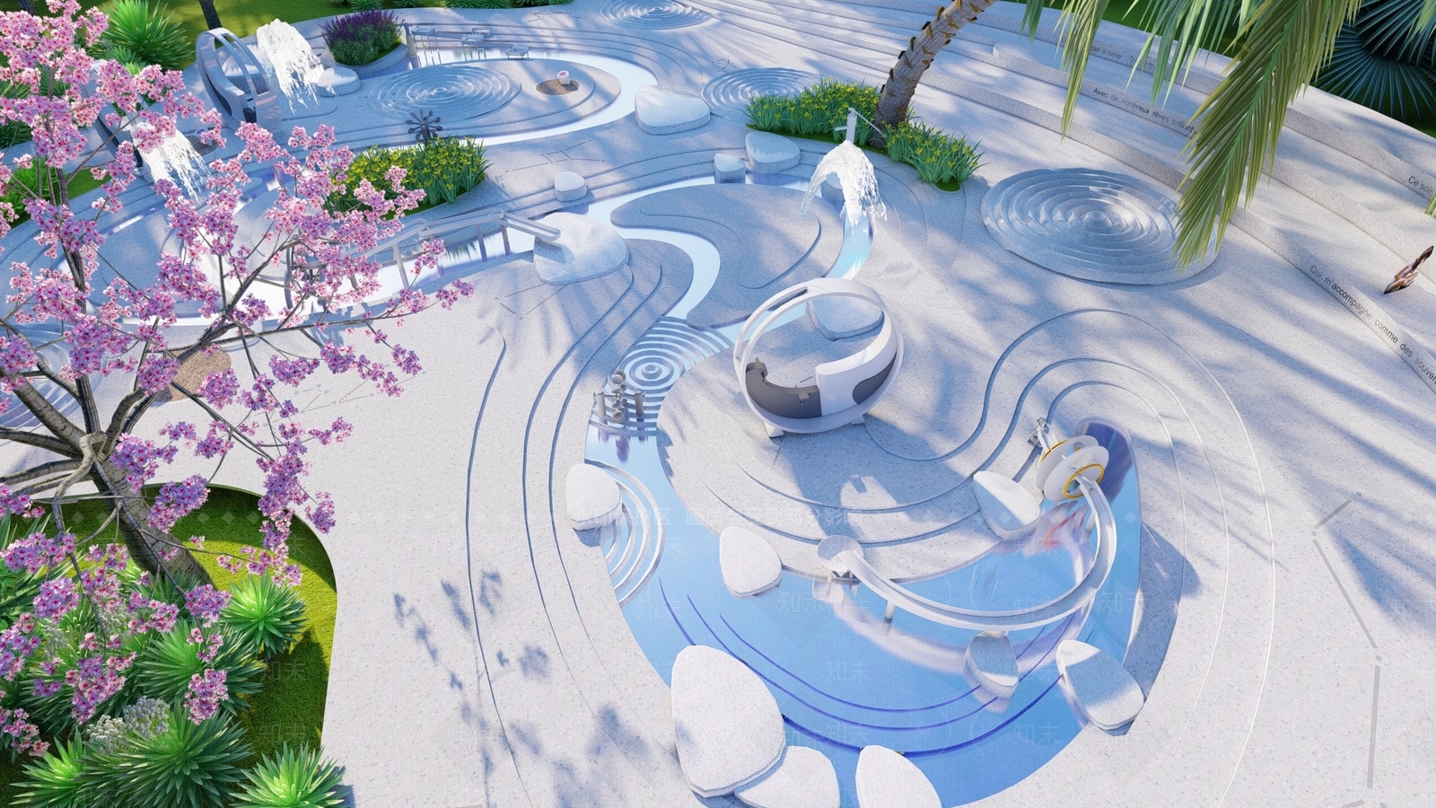 现代儿童戏水池景观SU模型下载【ID:1122989965】