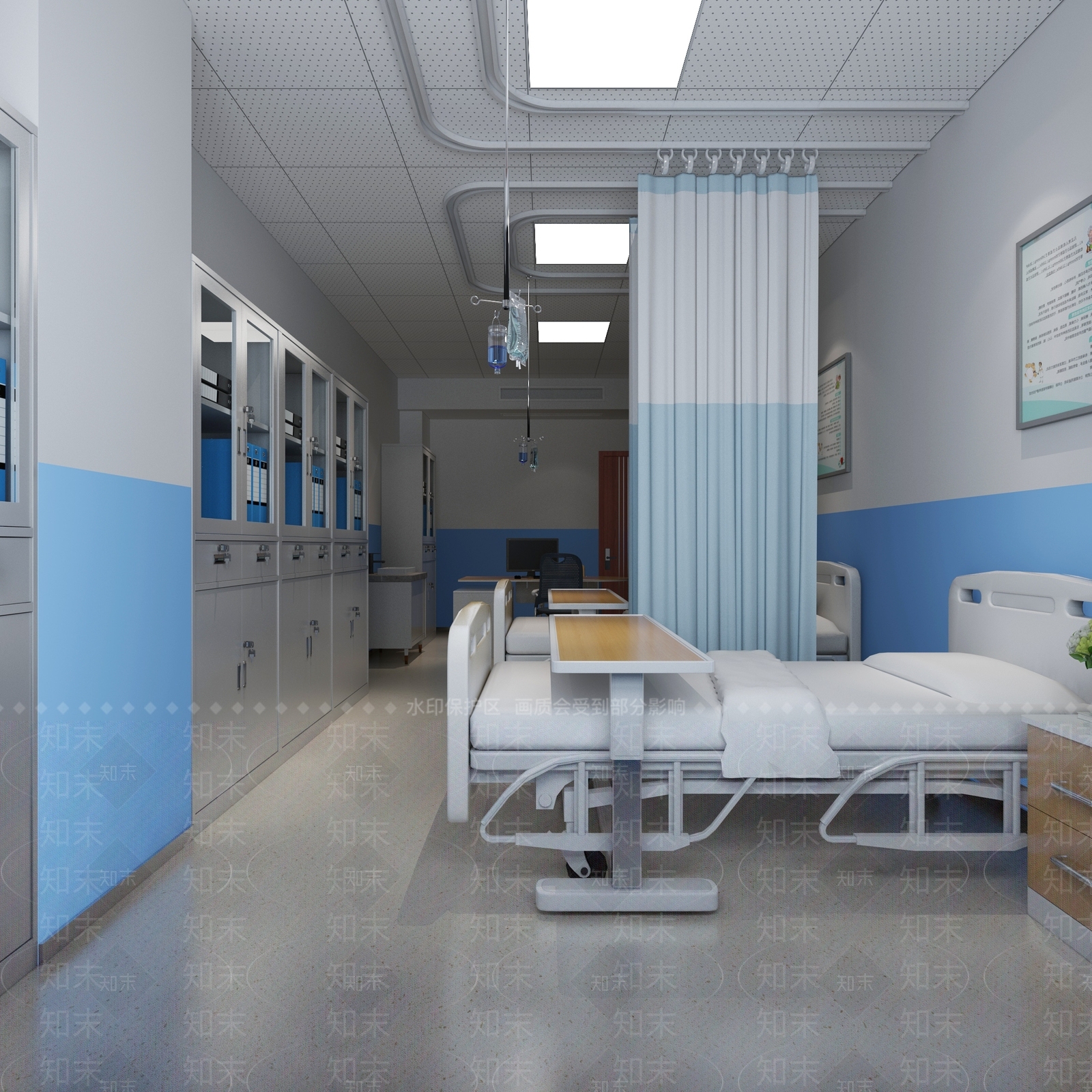 现代病房3D模型下载【ID:1122992844】
