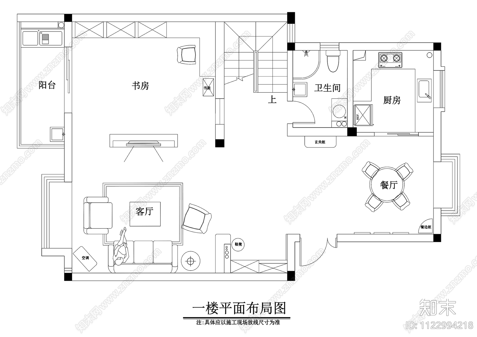 地中海平层设计cad施工图下载【ID:1122994218】