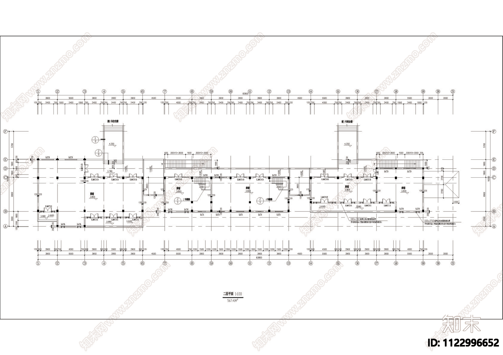 街面店铺设计建筑图施工图下载【ID:1122996652】