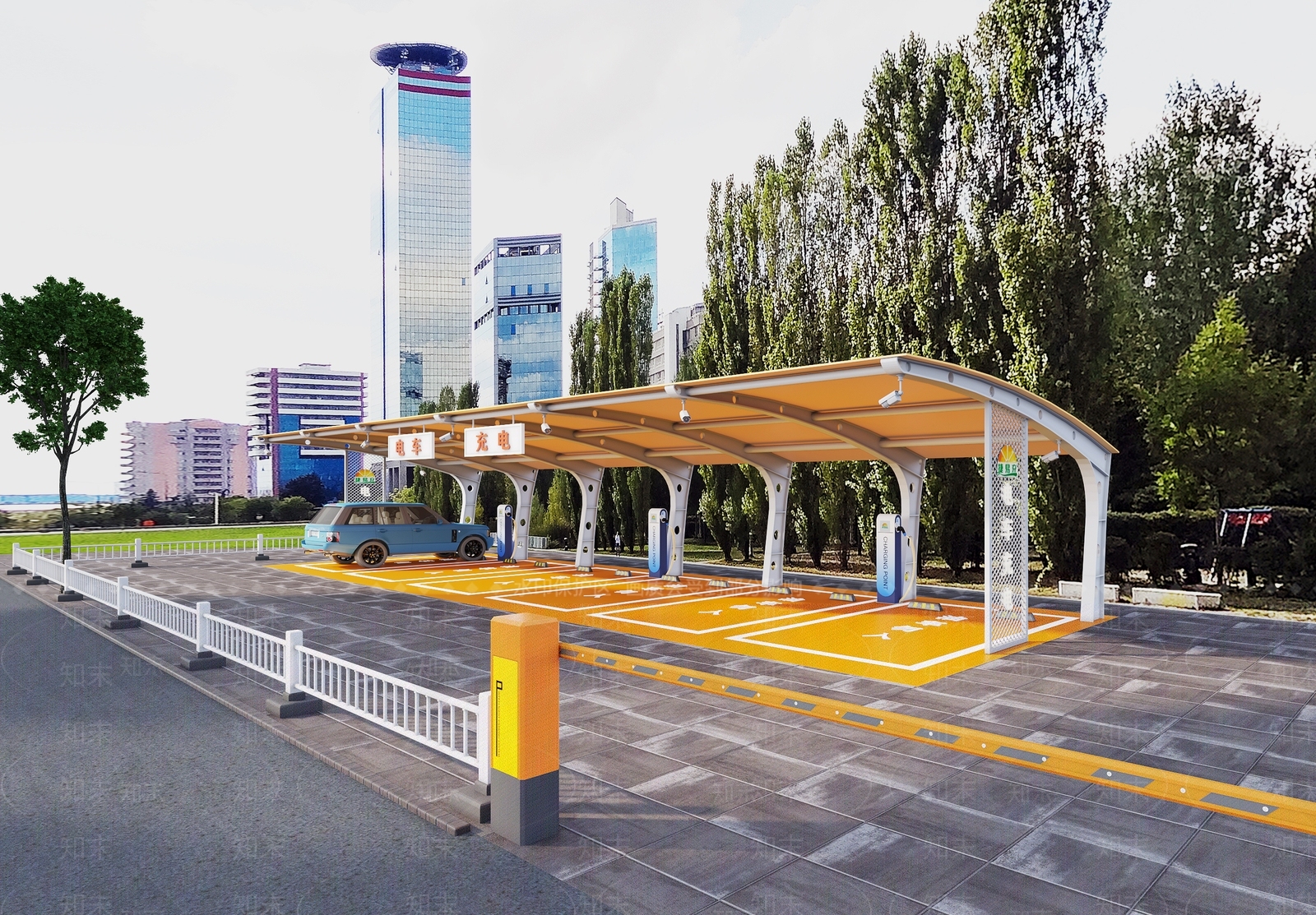 汽车充电桩3D模型下载【ID:1123002245】