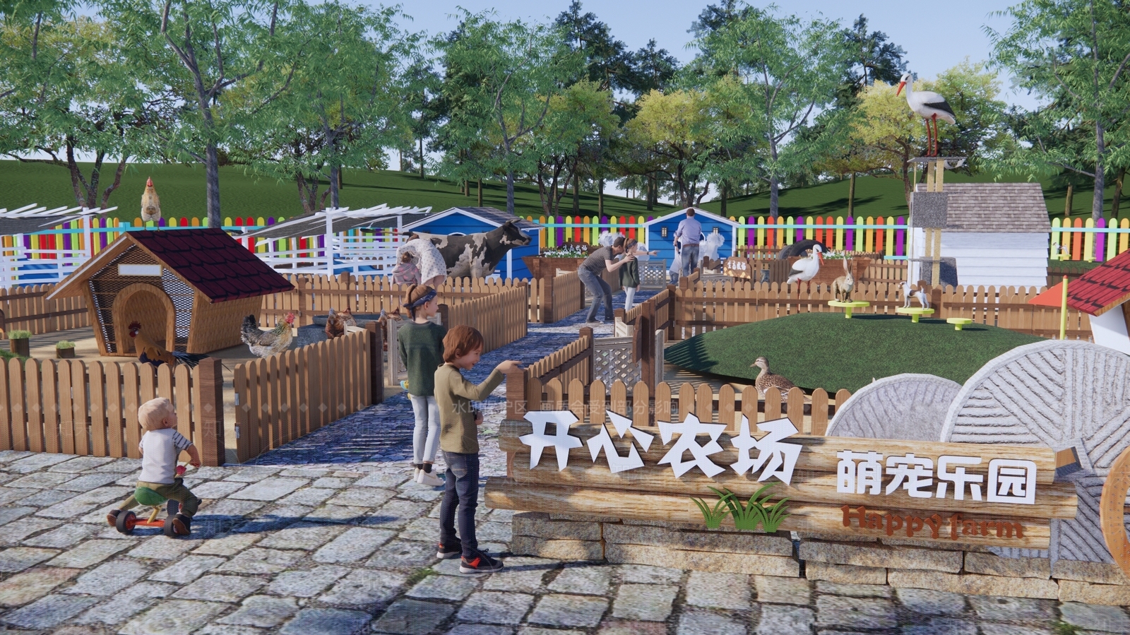现代开心农场SU模型下载【ID:1123005328】