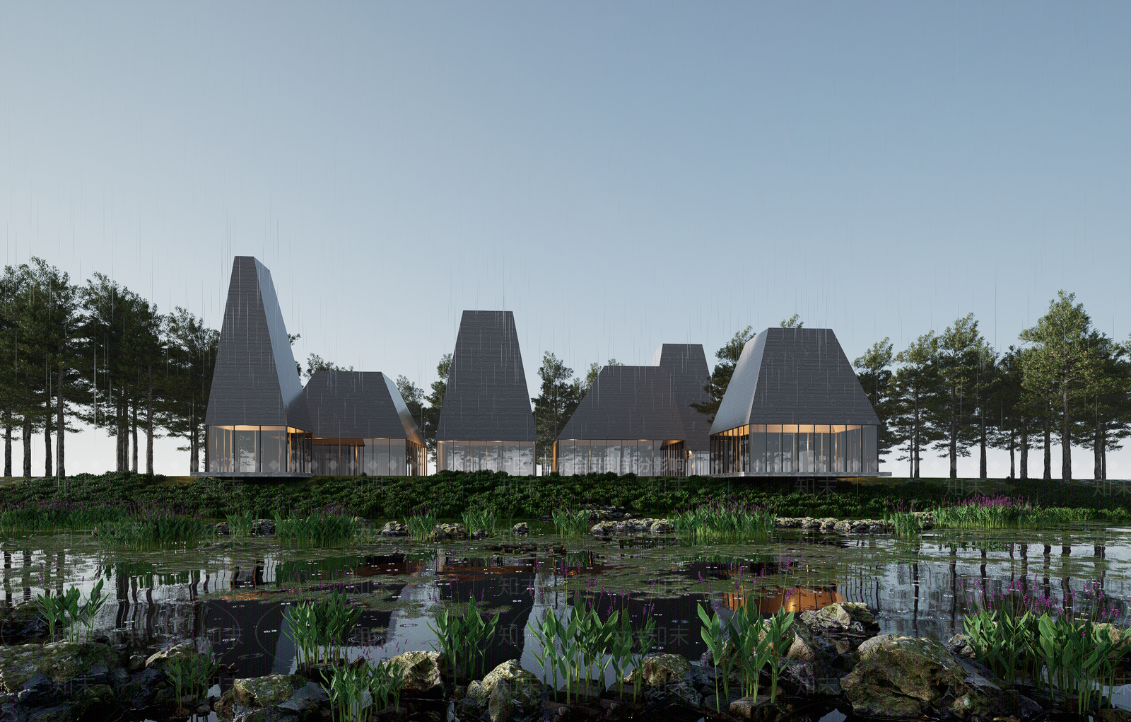 民宿建筑SU模型精品下载_SketchUp模型_知末网