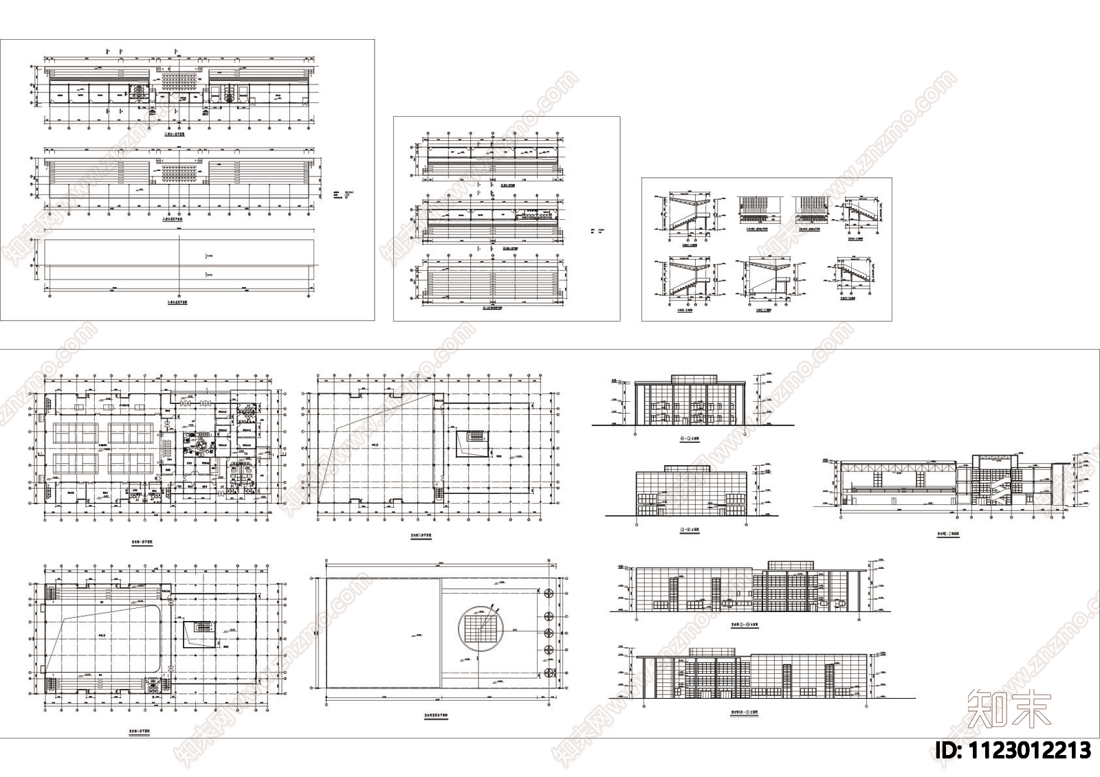 体育馆设计全套图纸施工图下载【ID:1123012213】