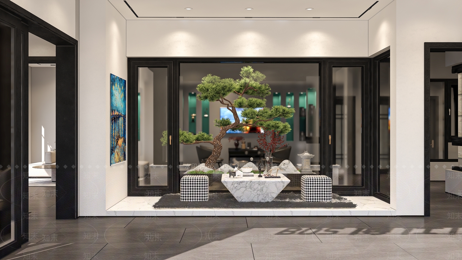 现代门窗家居专卖店3D模型下载【ID:1123013789】