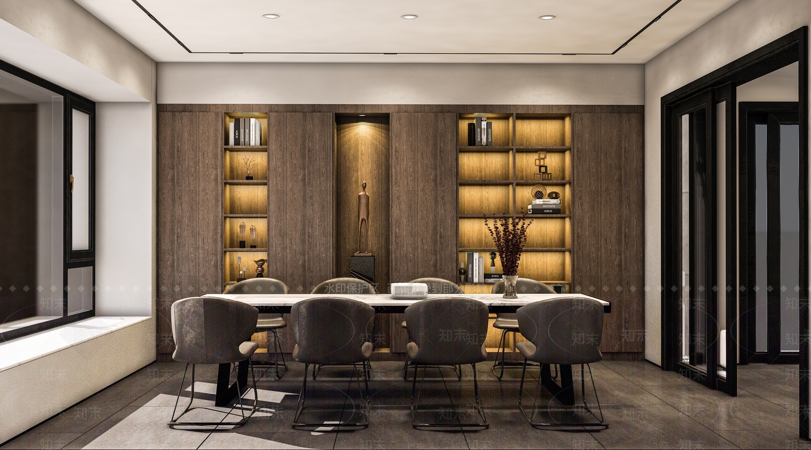 现代门窗家居专卖店3D模型下载【ID:1123013789】