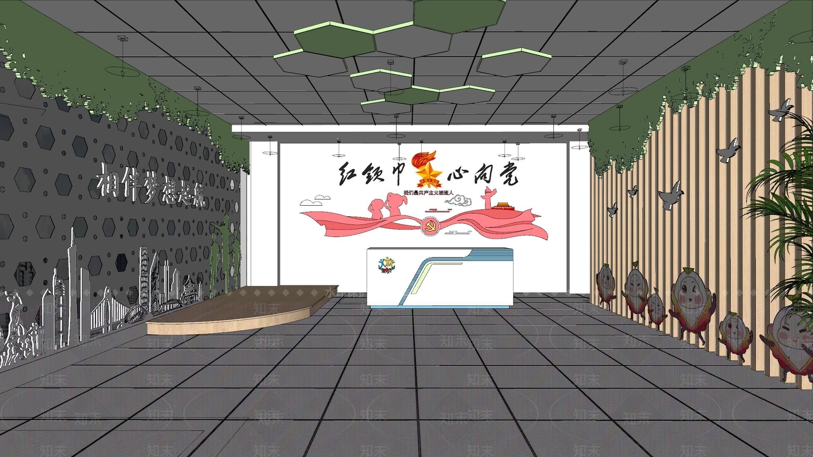 现代学校广播室SU模型下载【ID:1123030176】