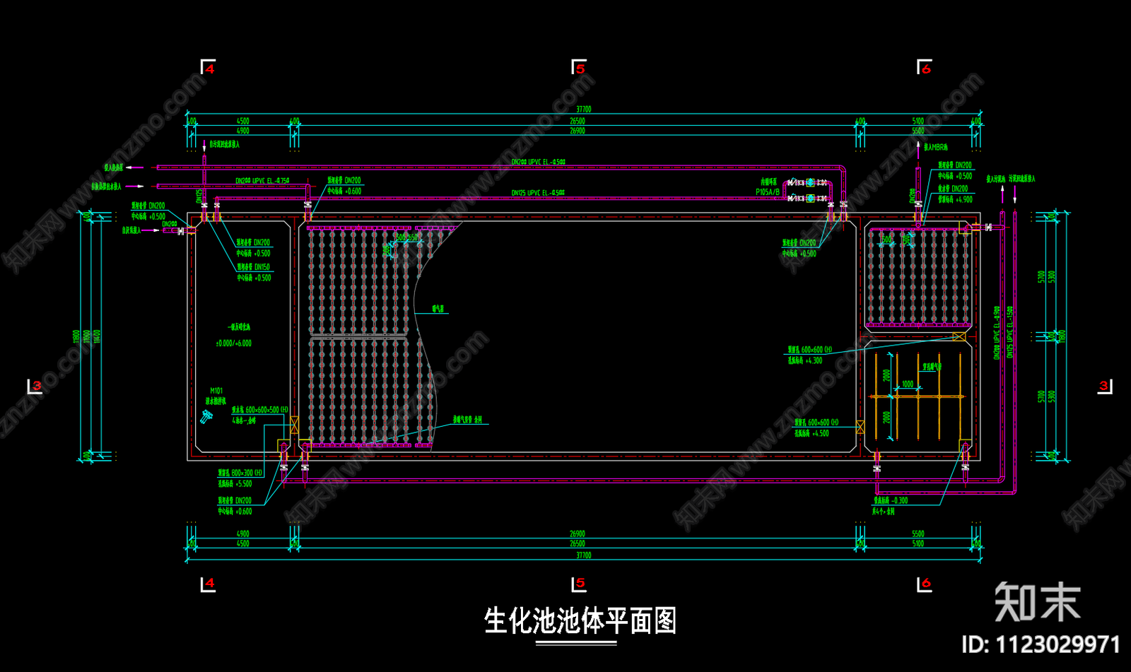 垃圾渗滤液反渗透处理cad施工图下载【ID:1123029971】