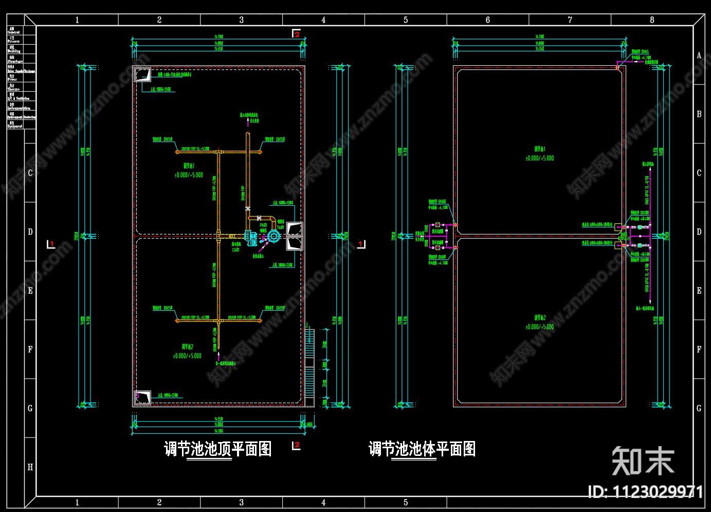 垃圾渗滤液反渗透处理cad施工图下载【ID:1123029971】