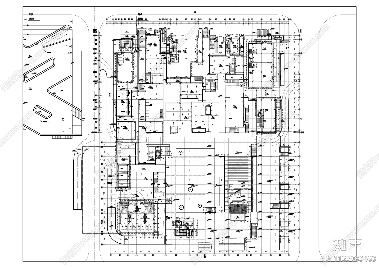 现代简约公园商业街万科云城cad施工图下载【ID:1123033463】