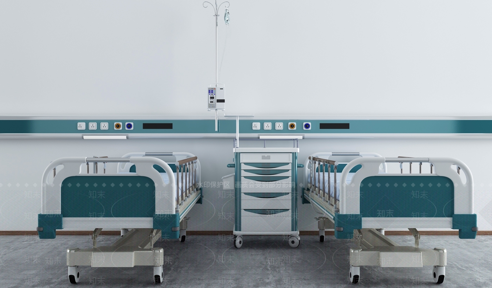 医疗护理床3D模型下载【ID:1123040402】