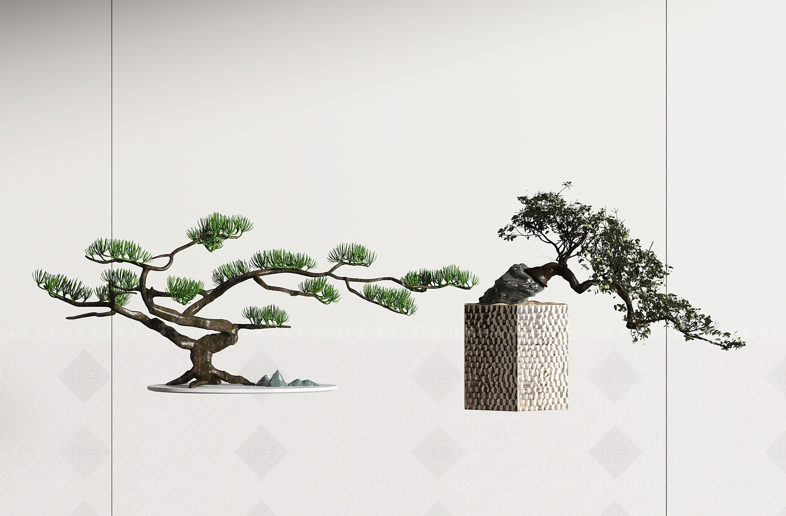 盆栽盆景3D模型下载【ID:1123049052】