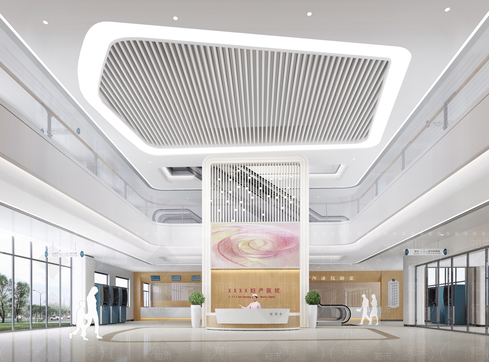 医院大厅3D模型精品下载_3dmax模型_知末网