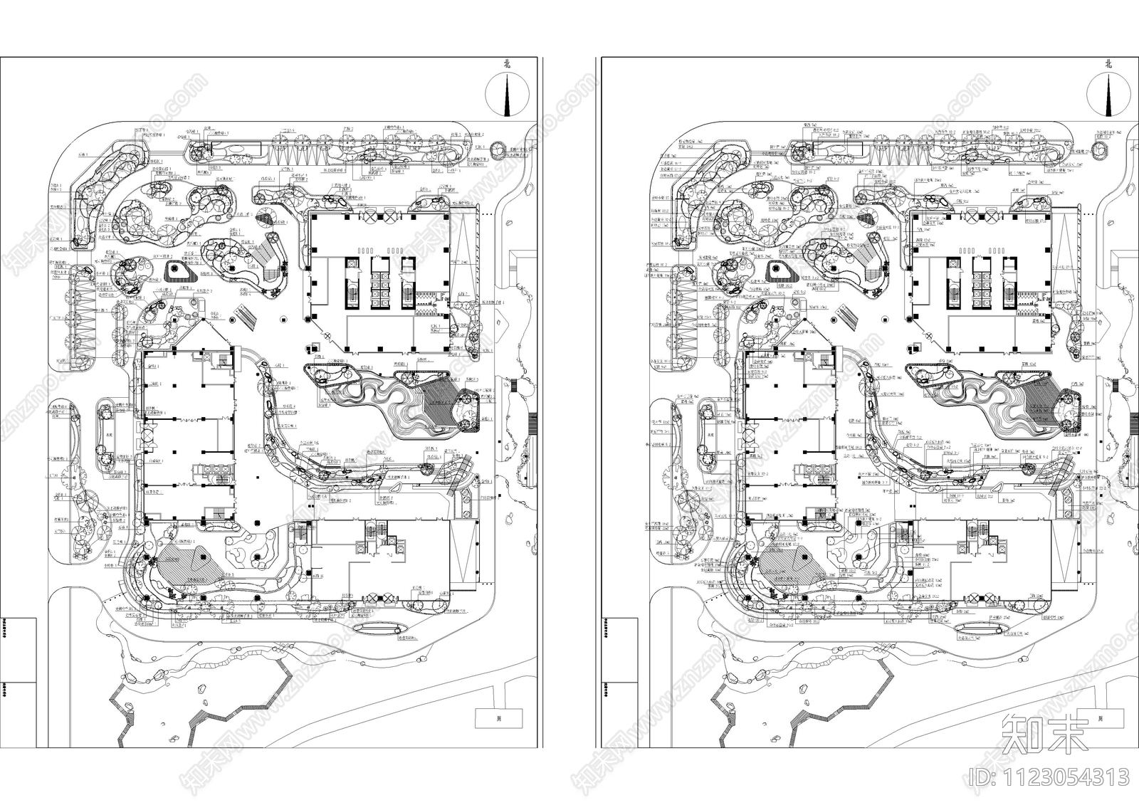 商业室内外绿化平面图施工图下载【ID:1123054313】