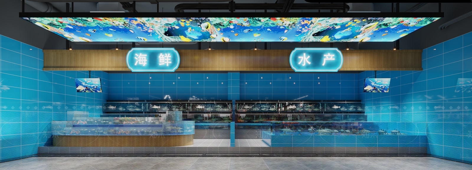 工业风超市3D模型下载【ID:1123058355】