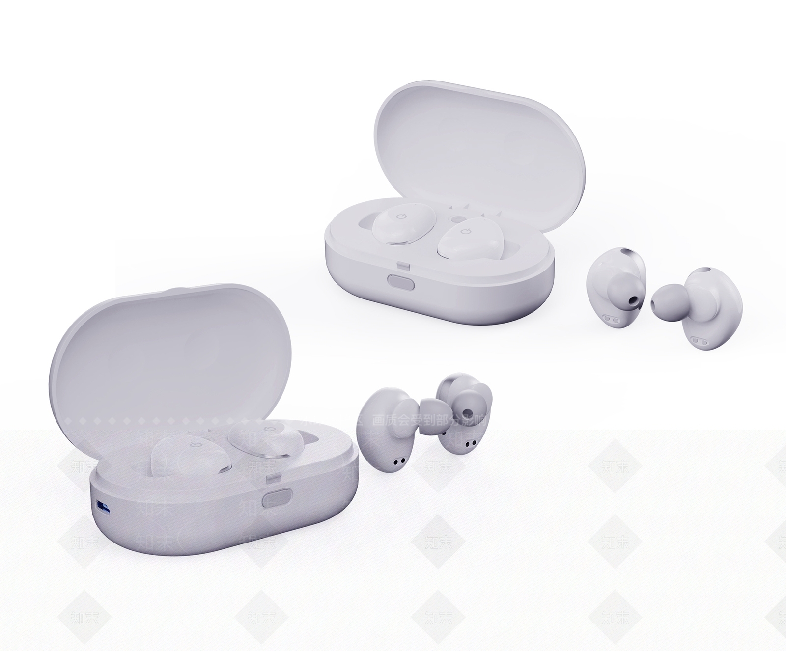蓝牙耳机3D模型下载【ID:1123063382】