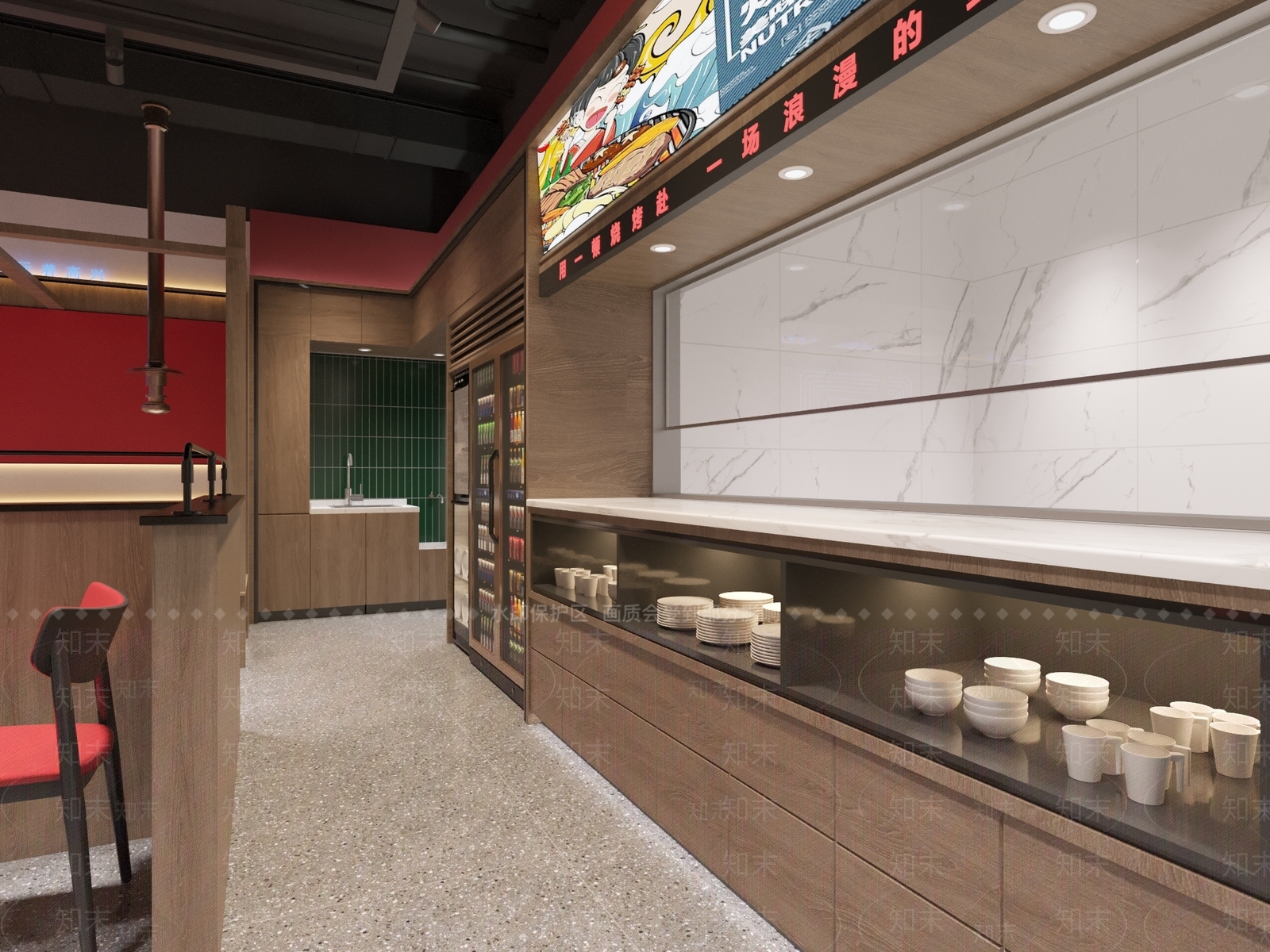 新中式国潮火锅店3D模型下载【ID:1123071811】