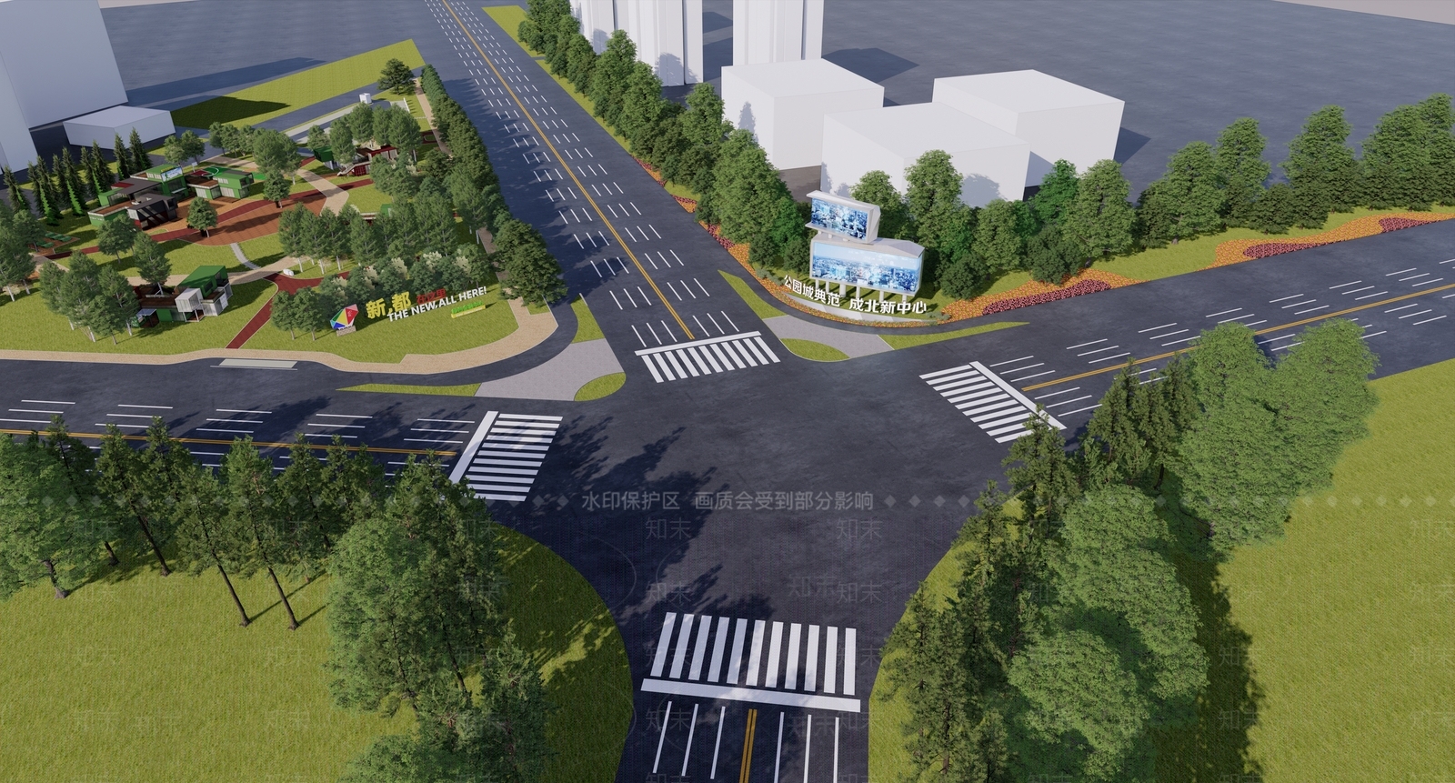 现代道路SU模型下载【ID:1123075063】