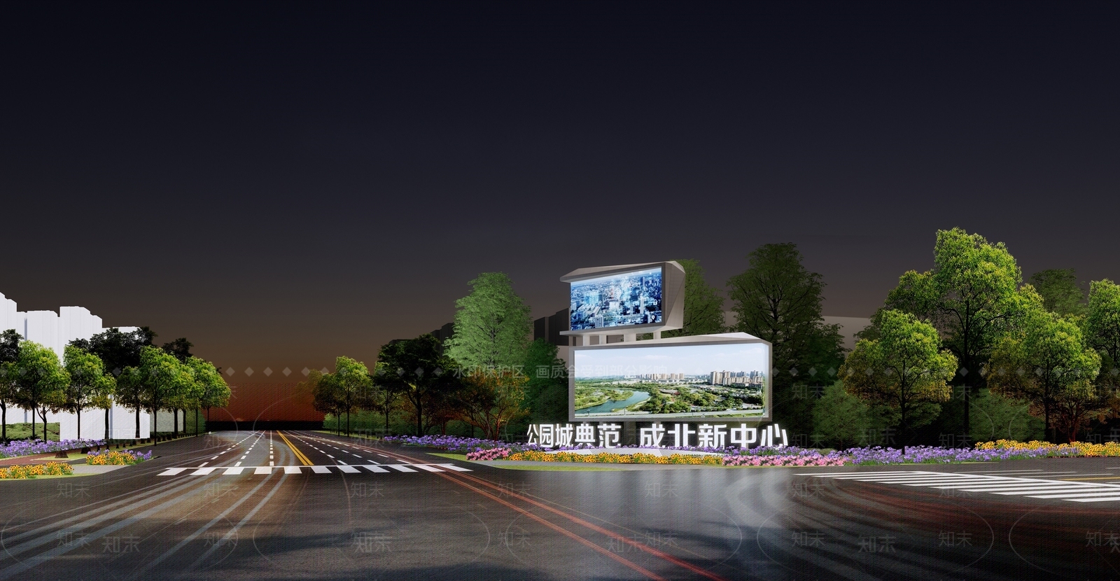 现代道路SU模型下载【ID:1123075063】
