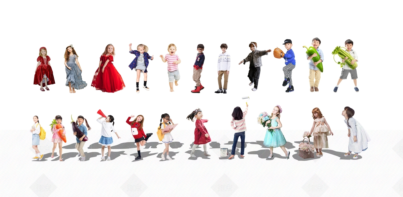 2D儿童站姿人物SU模型下载【ID:1123075525】