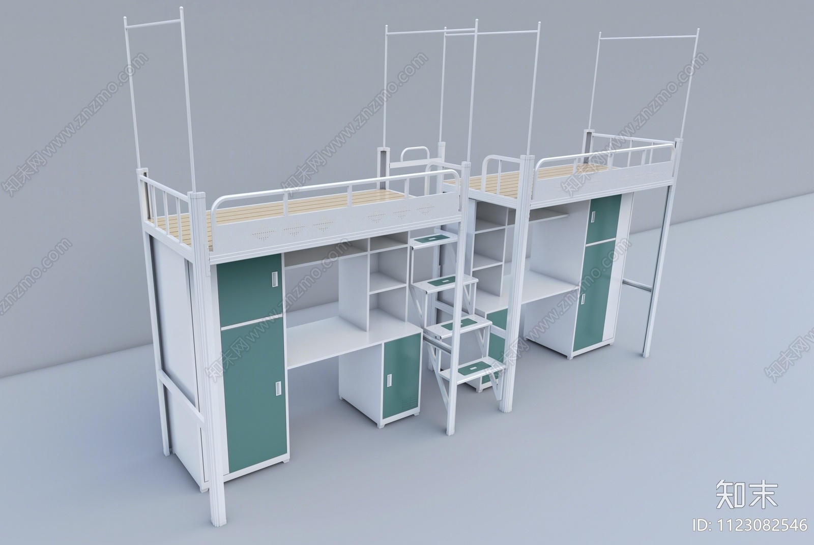 现代双层床SU模型下载【ID:1123082546】