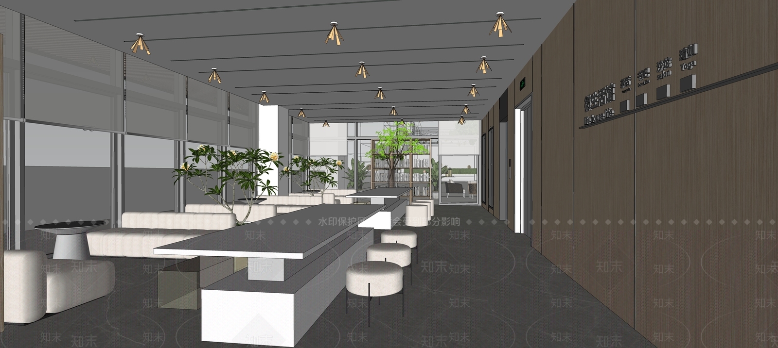 现代社区微生活馆SU模型下载【ID:1123085040】