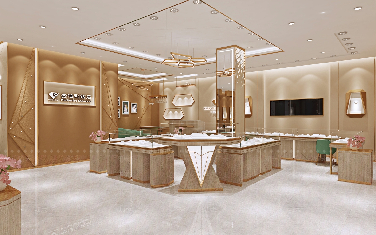 现代珠宝店3D模型下载【ID:1123196975】