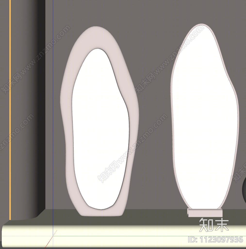 现代异形全身镜SU模型下载【ID:1123097936】