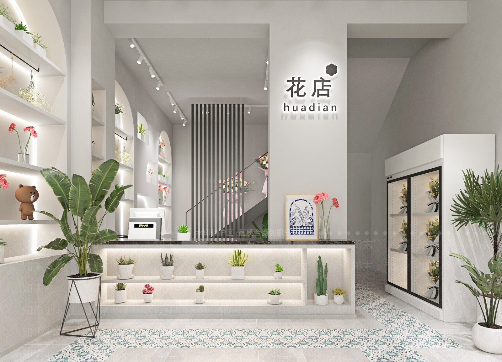 现代花店3D模型下载【ID:1123135732】