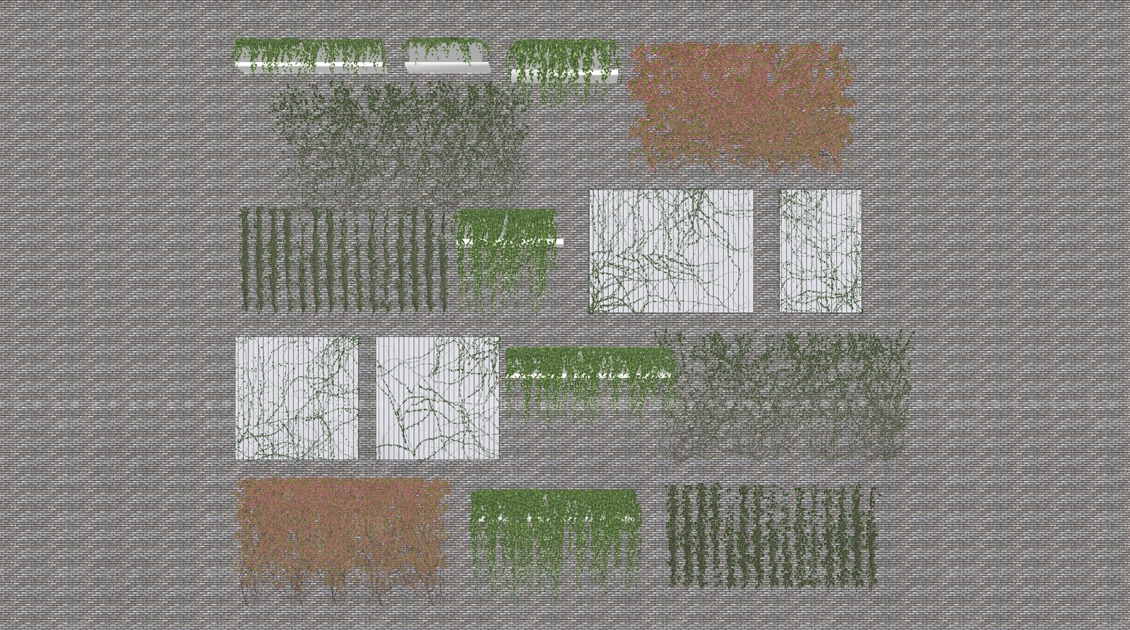 绿植墙SU模型下载【ID:1123136557】