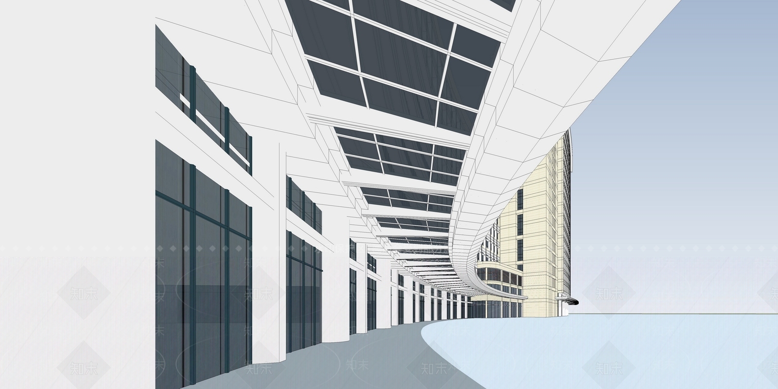现代医疗建筑SU模型下载【ID:1123139820】