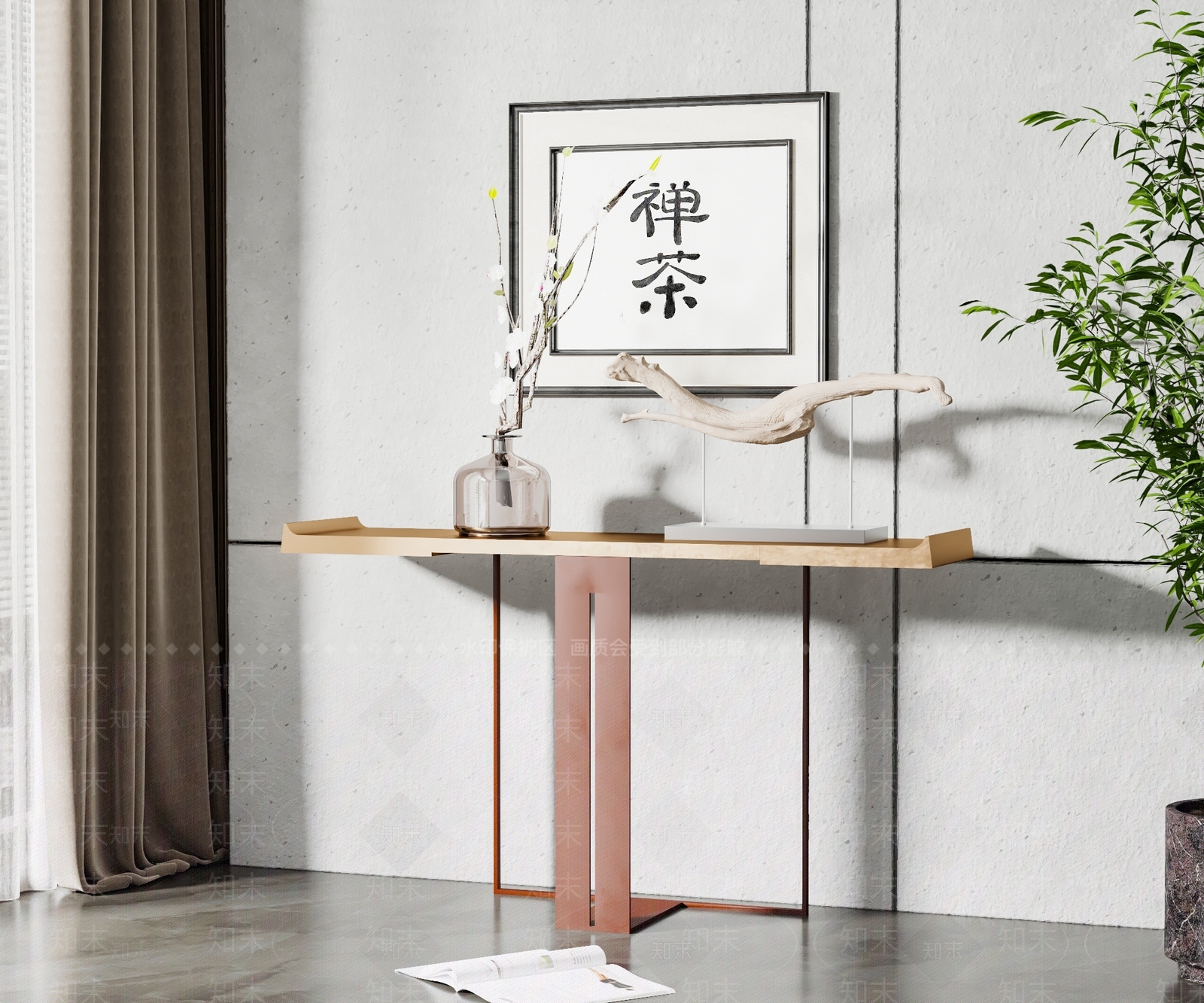 新中式端景条案3D模型下载【ID:1123143225】