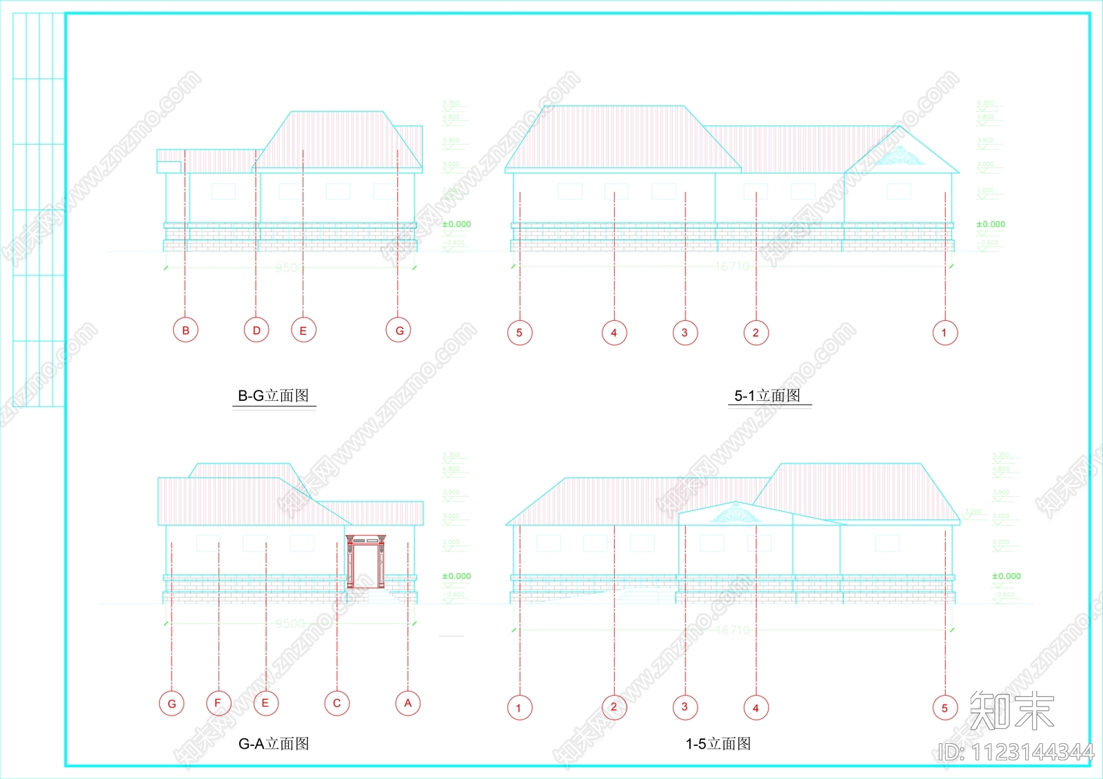 现代cad施工图下载【ID:1123144344】