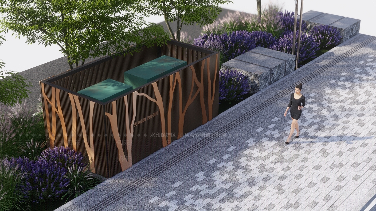 现代围栏SU模型下载【ID:1123146588】