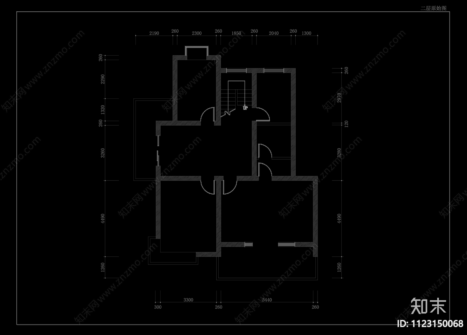 中式家居装修图cad施工图下载【ID:1123150068】