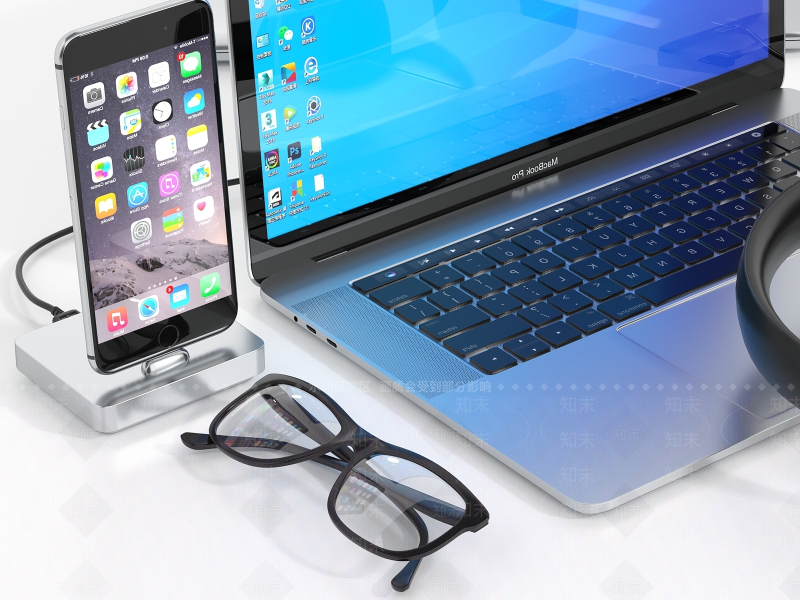 苹果笔记本电脑3D模型下载【ID:1123152080】