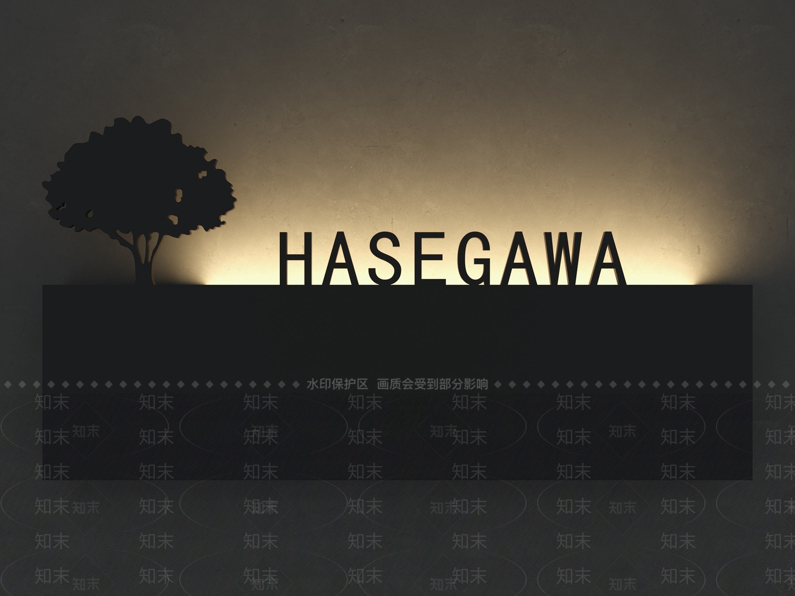 现代墙面壁灯logo牌3D模型下载【ID:1123173766】