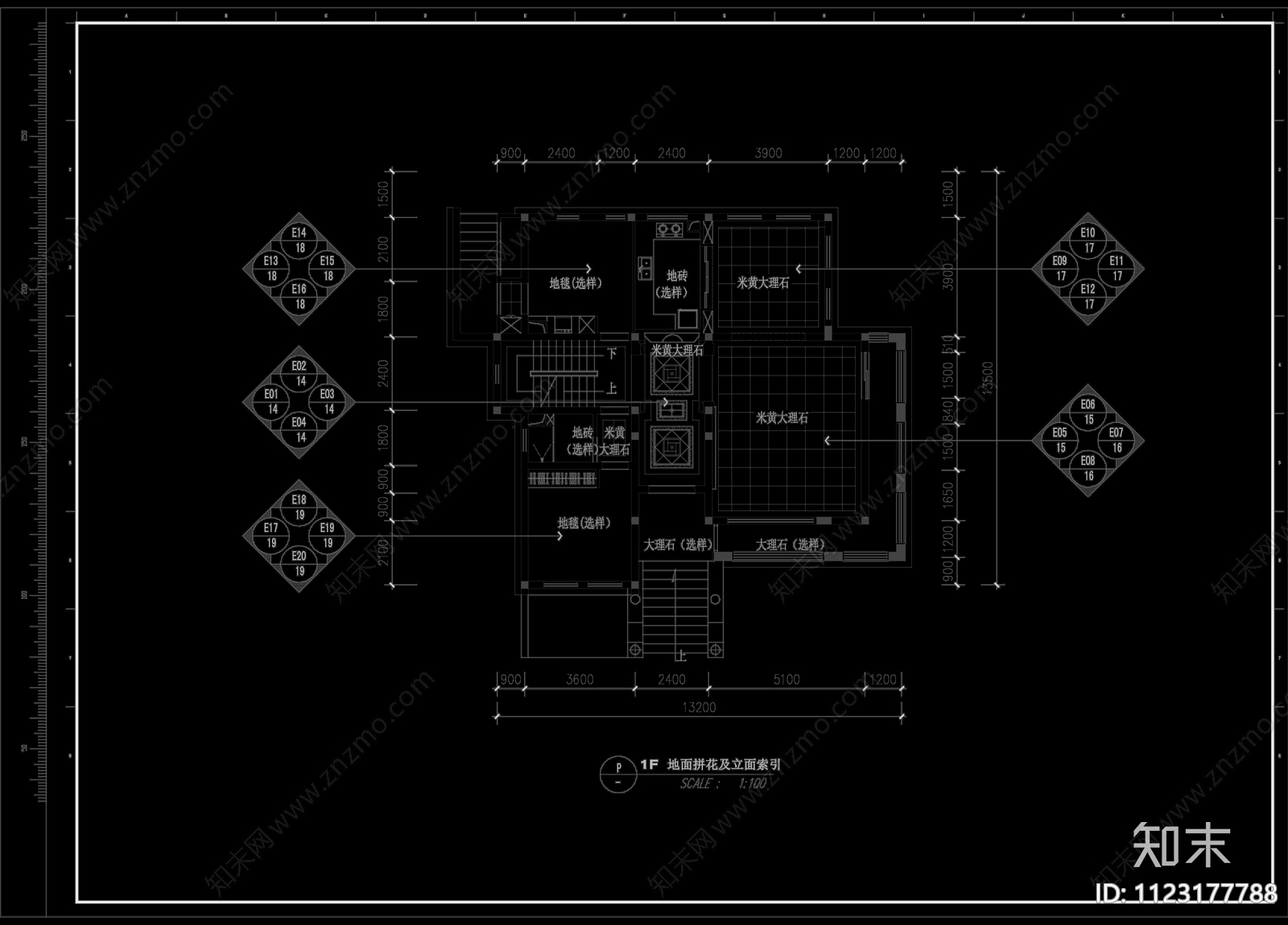 泰州别墅装修图cad施工图下载【ID:1123177788】