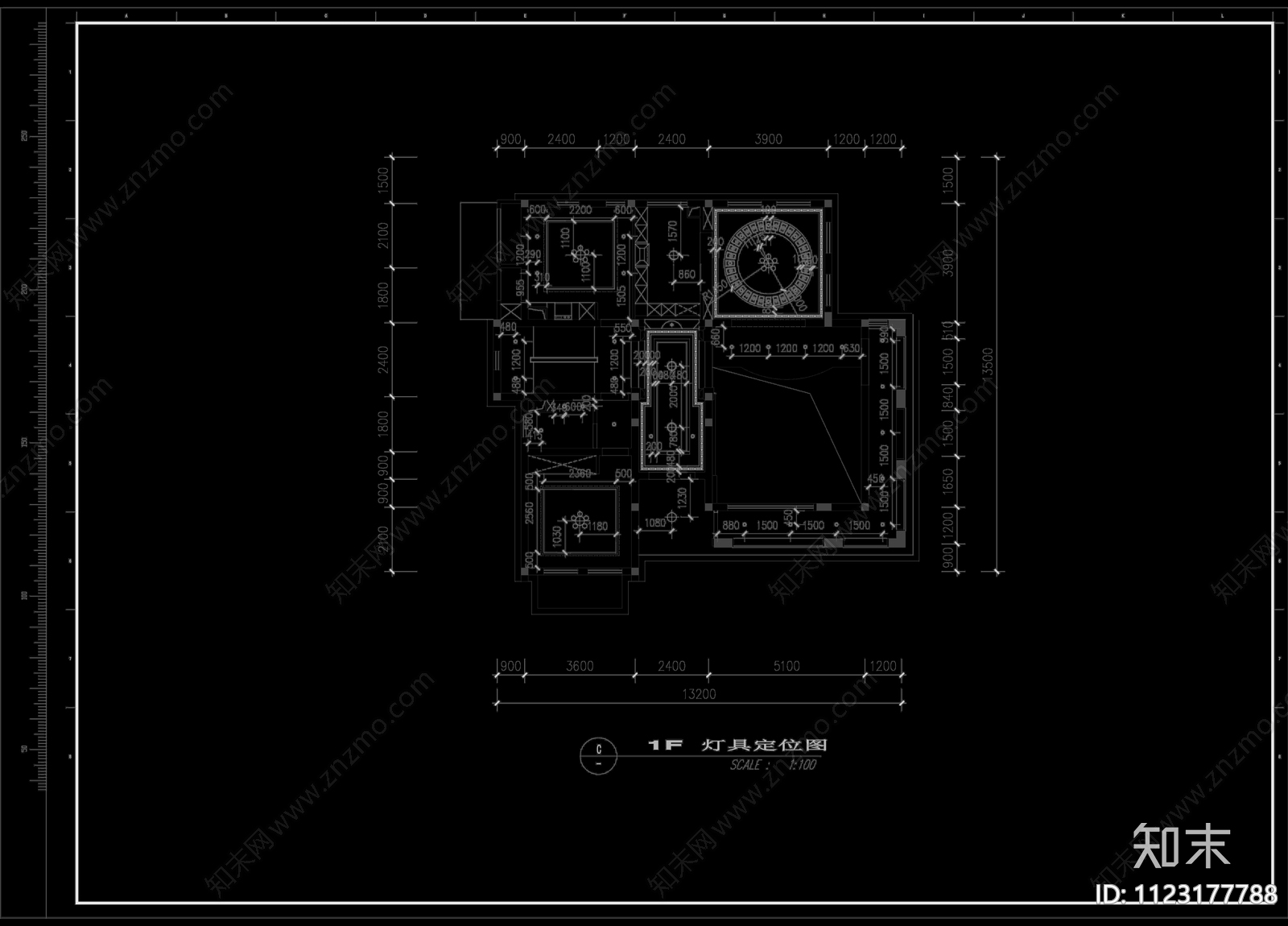 泰州别墅装修图cad施工图下载【ID:1123177788】