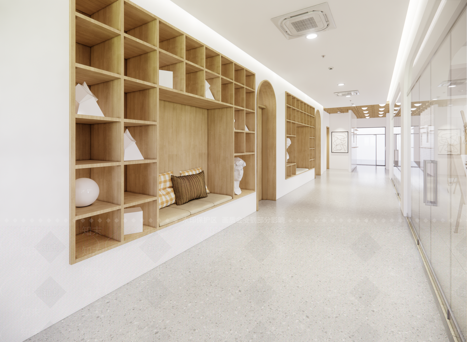 现代美术教室SU模型下载【ID:1123179580】