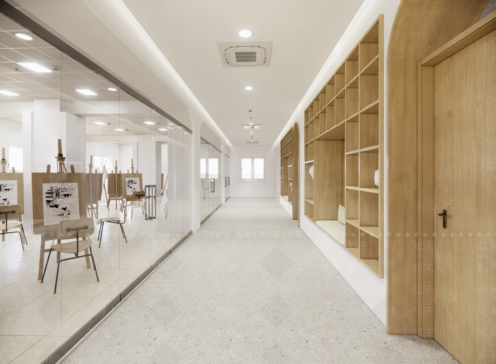 现代美术教室SU模型下载【ID:1123179580】