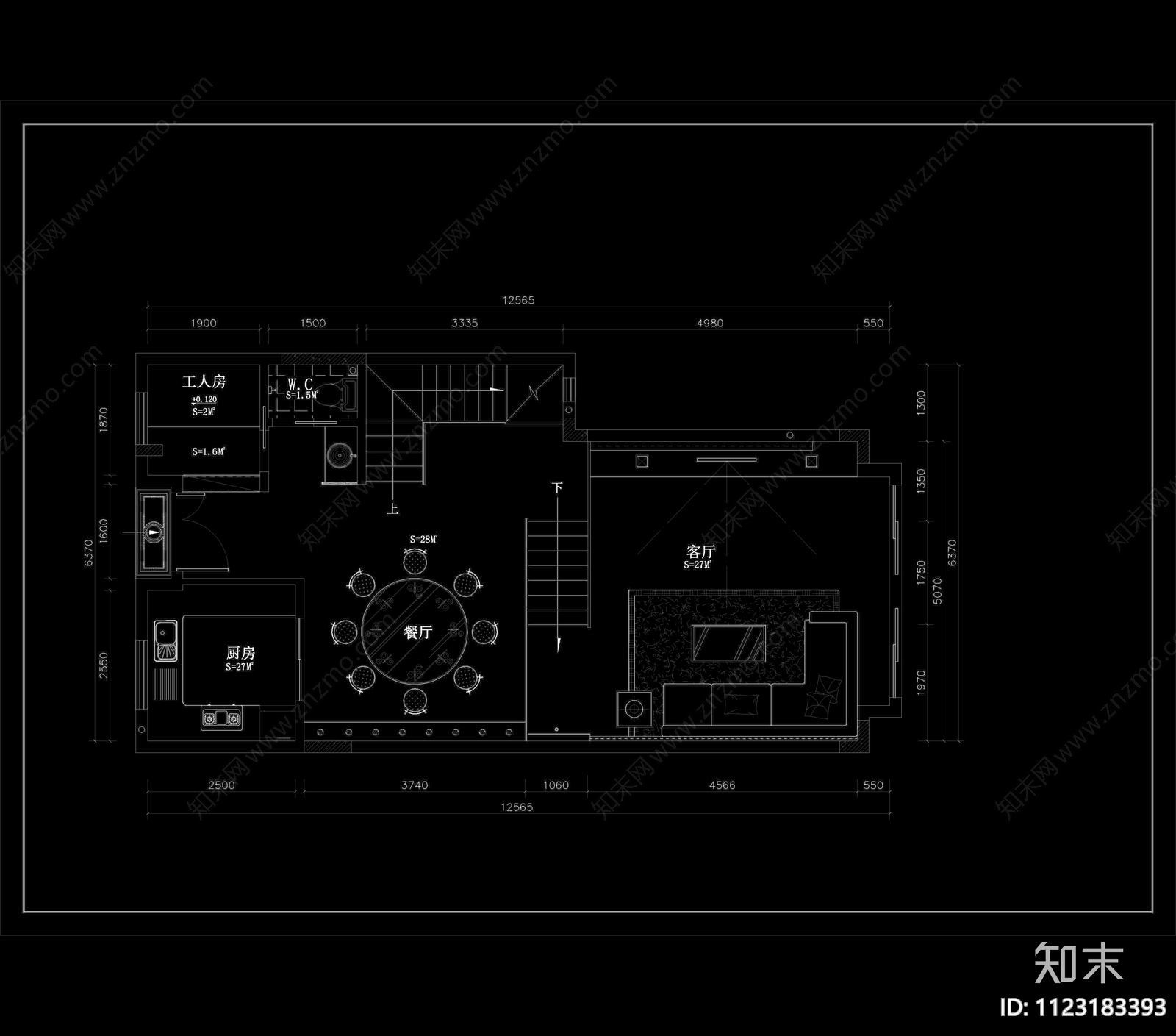 广东中山凯茵新城别墅cad施工图下载【ID:1123183393】