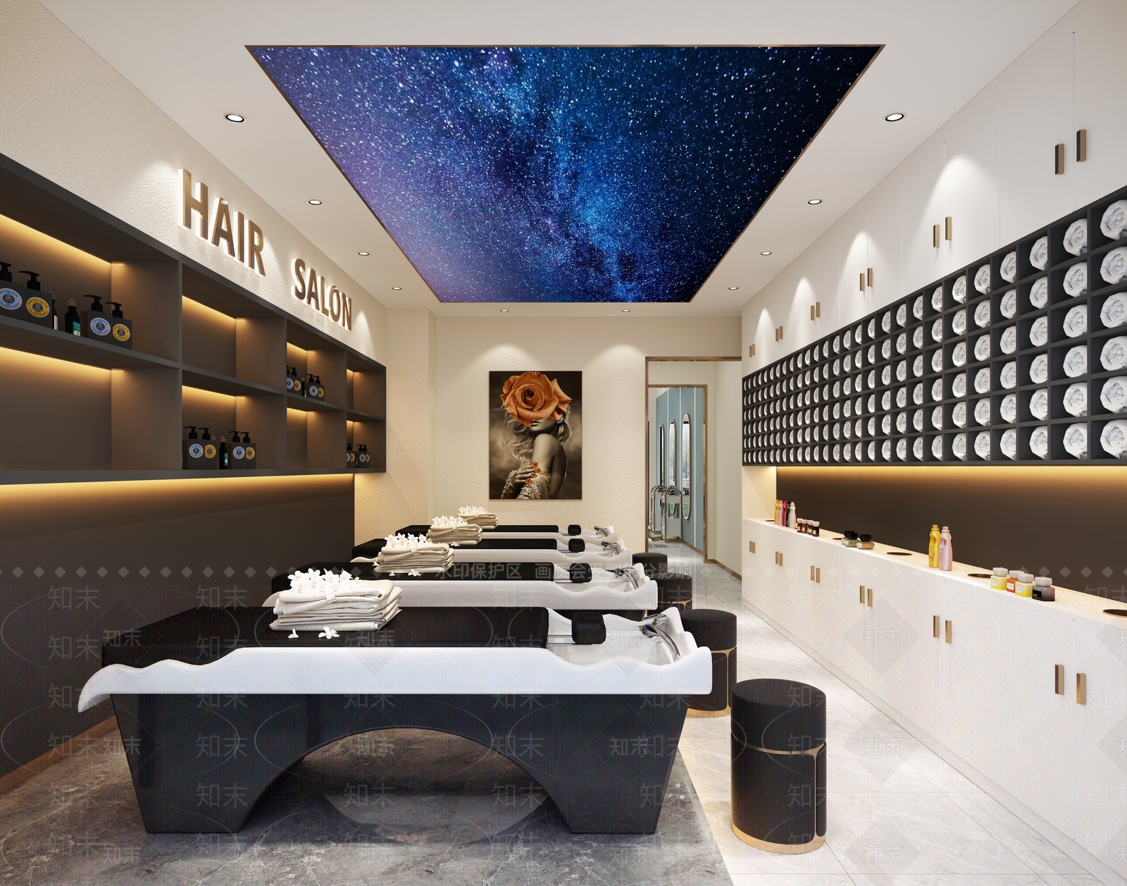 现代美发店3D模型下载【ID:1123184620】