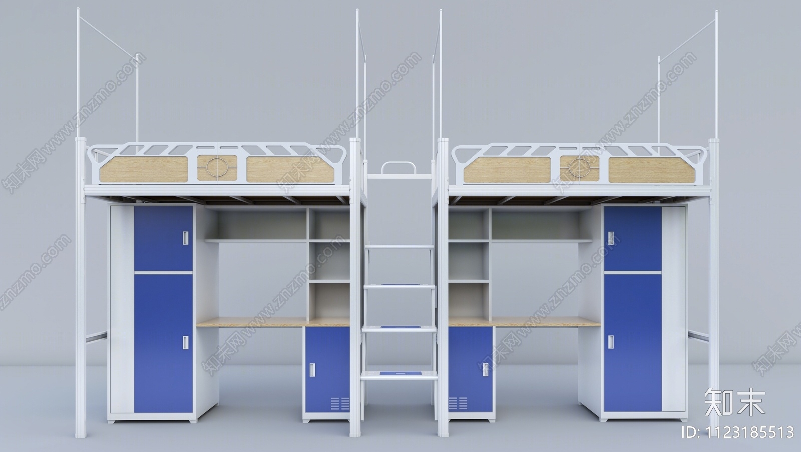 现代双层床SU模型下载【ID:1123185513】