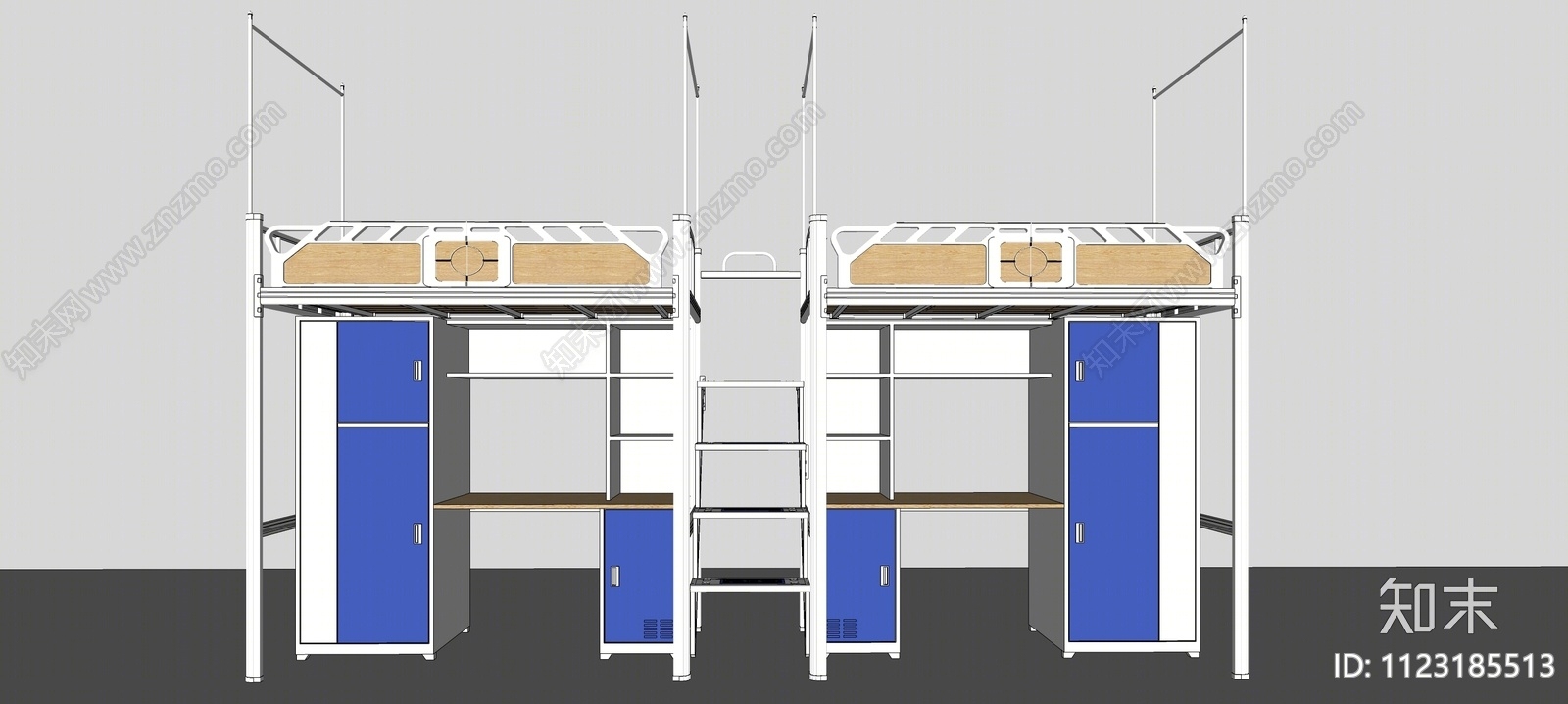 现代双层床SU模型下载【ID:1123185513】