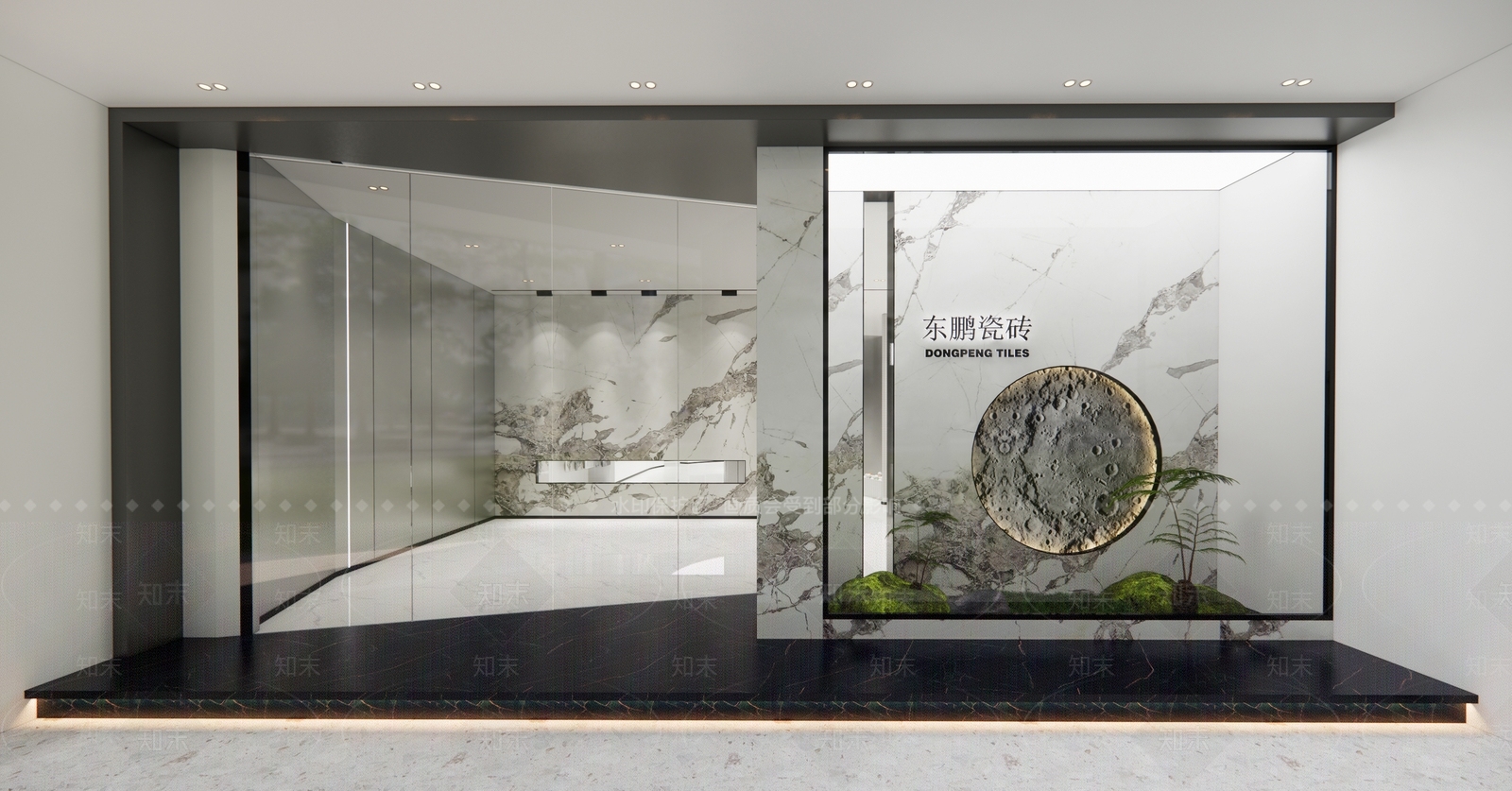 现代瓷砖展厅SU模型下载【ID:1123188104】