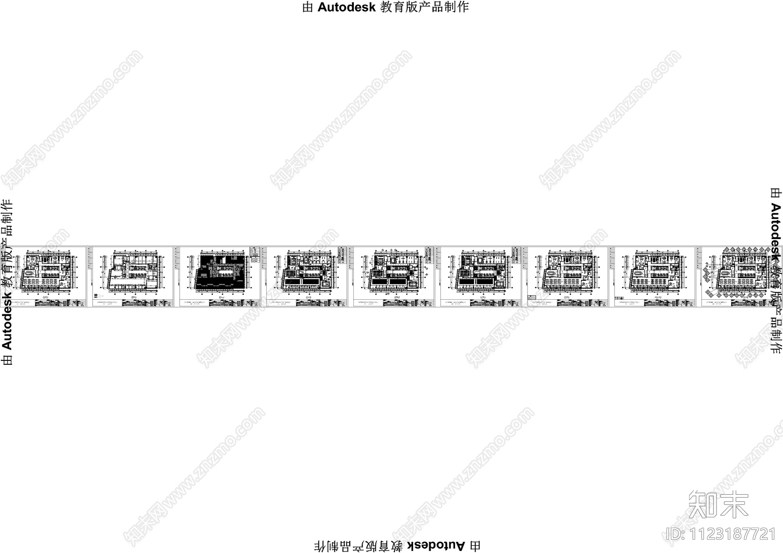 现代办公空间平面cad施工图下载【ID:1123187721】