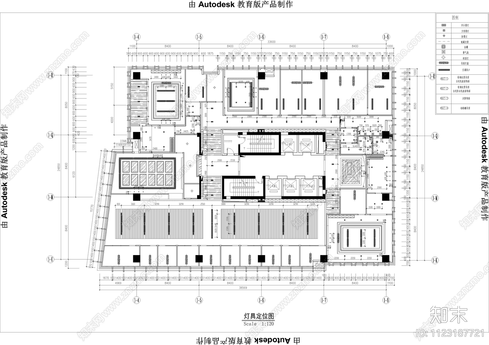 现代办公空间平面cad施工图下载【ID:1123187721】